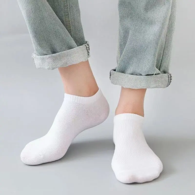 5 Pairs Unisex Casual Plain Co - огляд і ціна Socks Ankle Men