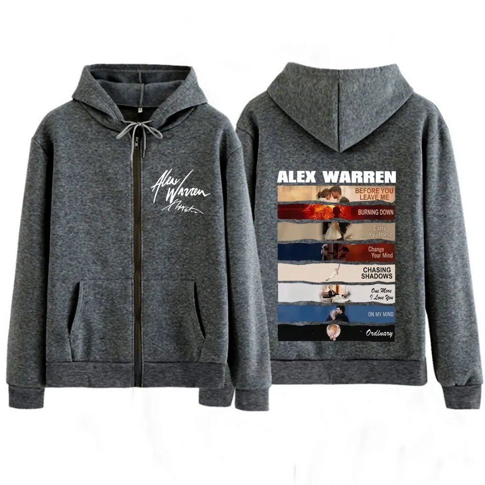 Singer Alex Warren 2026 Tour P - огляд і ціна Mens Fashion Zip Up Hoodies