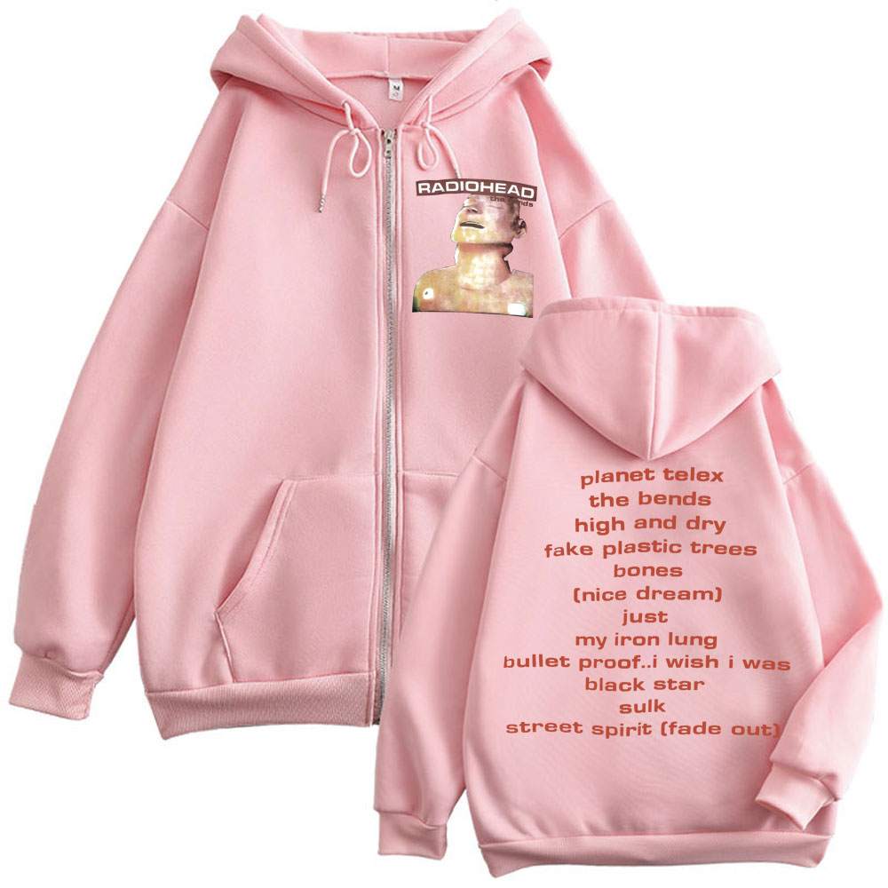Rock Band Radiohead Music Albu - огляд і ціна Mens Fashion Zip Up Hoodies