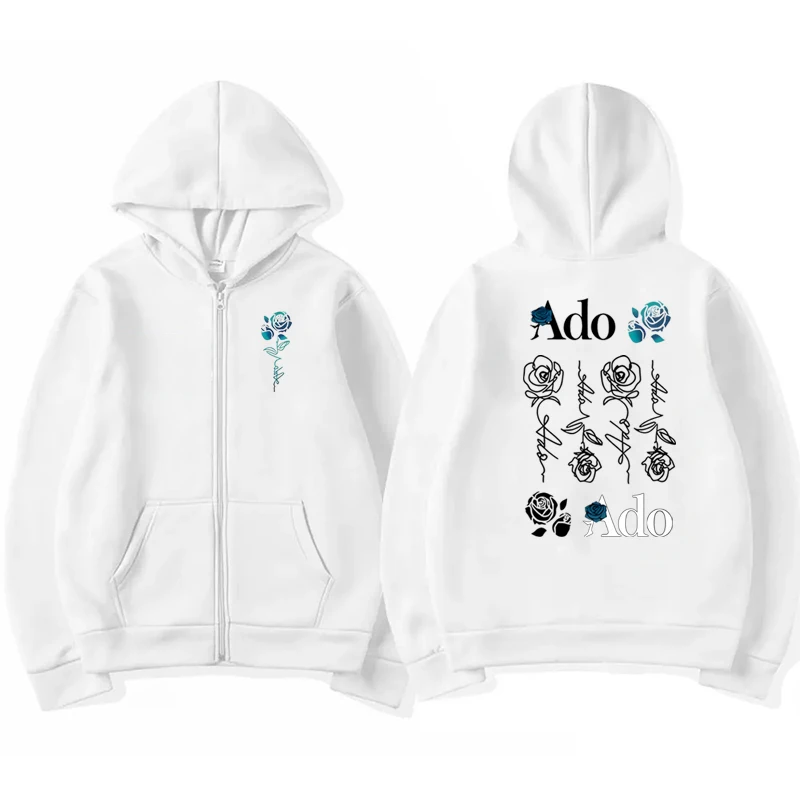 2026 Ado Graphic Printed Zippe - огляд і ціна Mens Fashion Zip Up Hoodies