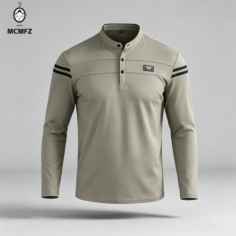 Male Urban Long Sleeve Polo Sh - огляд і ціна Mens Fashion Summer