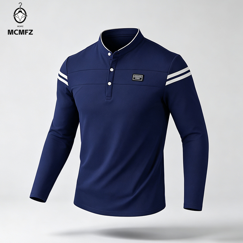 Male Urban Long Sleeve Polo Sh - огляд і ціна Mens Fashion Summer