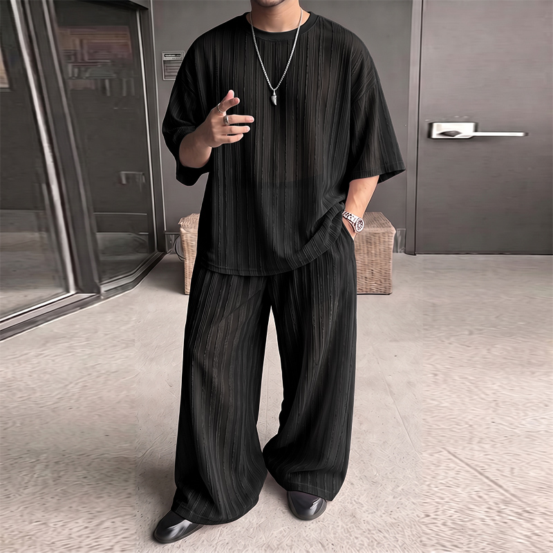 INCERUN Men's Sets Striped See - огляд і ціна Mens Fashion Clothes