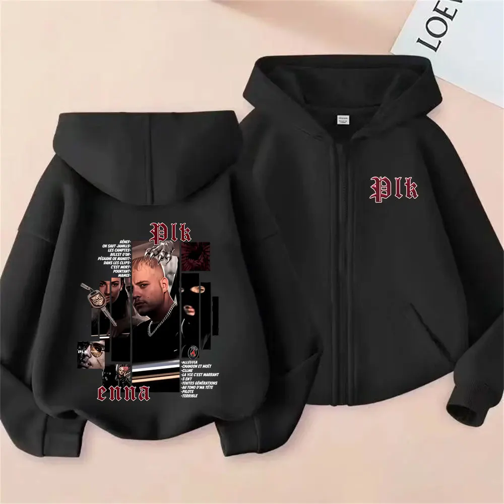 Rapper Plk Album Cover Graphic - огляд і ціна Mens Fashion Zip Up Hoodies