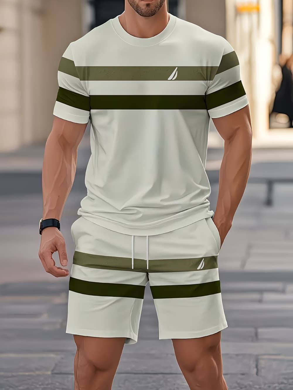 Men's Summer Sets Funny 3D Str - огляд і ціна Mens Fashion Clothes
