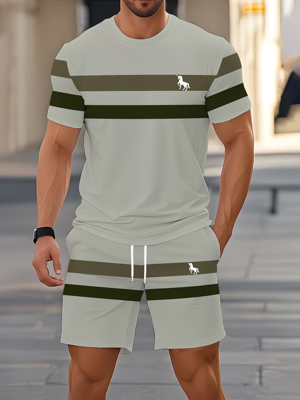 Men's Summer Sets Funny 3D Str - огляд і ціна Mens Fashion Clothes