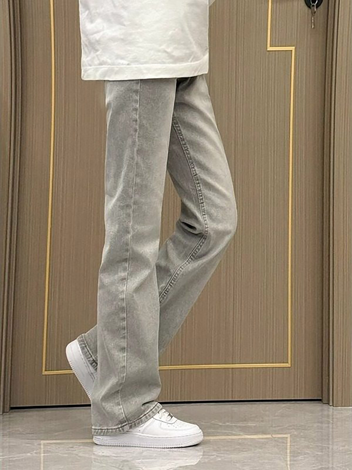 Smoke Grey Straight Leg Slim F - огляд і ціна Men'S Fashion Grey Jeans