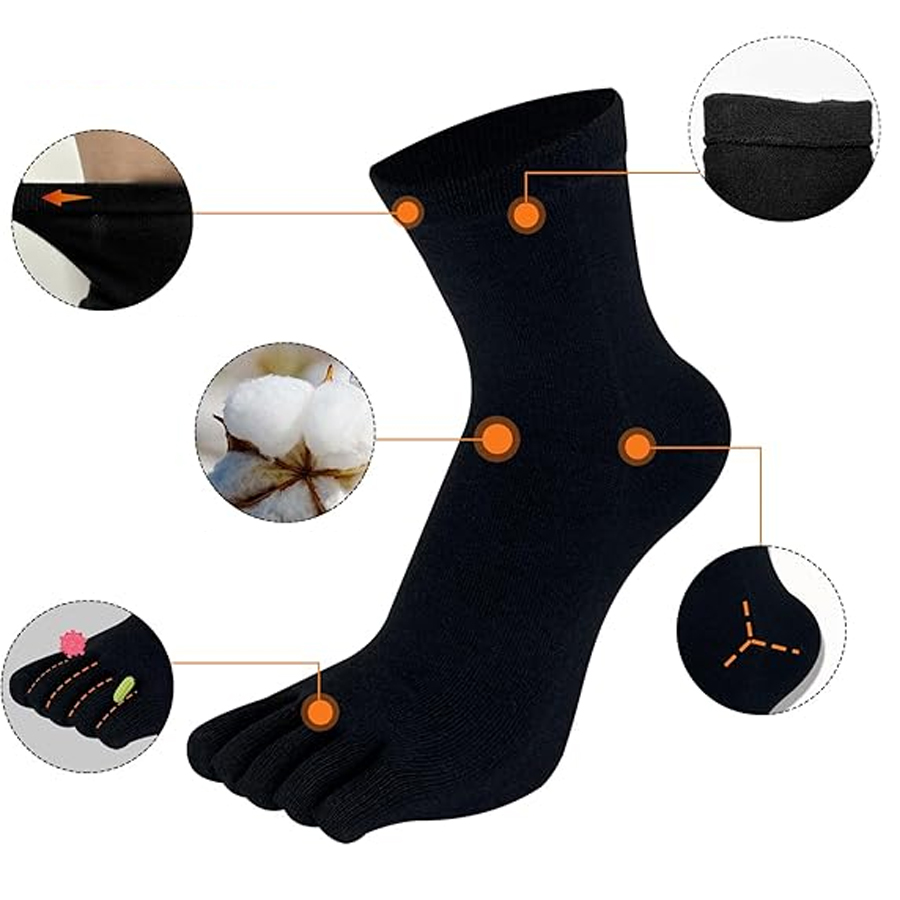 1/5/12 Pairs Unisex Cotton Toe - огляд і ціна Socks Ankle Men